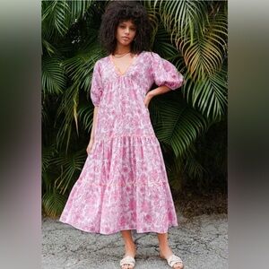Debbie Katz Stunning Pink Floral Maxi Dress